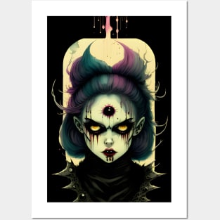 Cyclops Horror Girl Fantasy Posters and Art